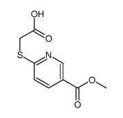 2-(5-methoxycarbonylpyridin-2-yl)sulfanylacetic acid结构式