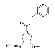 1-Cbz-3-azido-4-methoxypyrrolidine结构式