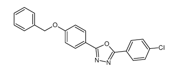 2-(4-chlorophenyl)-5-(4-phenylmethoxyphenyl)-1,3,4-oxadiazole结构式