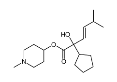 (1-methylpiperidin-4-yl) (Z)-2-cyclopentyl-2-hydroxy-5-methylhex-3-enoate Structure