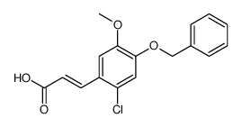 2-Propenoic acid, 3-[2-chloro-5-methoxy-4-(phenylmethoxy)phenyl] Structure