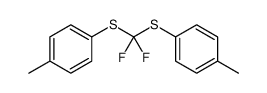 1-[difluoro-(4-methylphenyl)sulfanylmethyl]sulfanyl-4-methylbenzene Structure