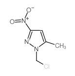 1-(氯甲基)-5-甲基-3-硝基-1H-吡唑结构式