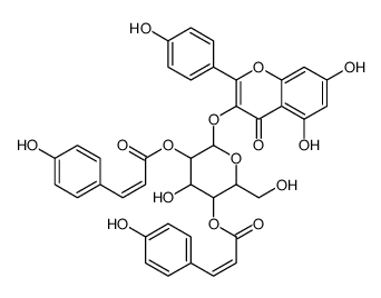 kaempferol-2,4-dicoumaroyl-3-O-glucoside结构式