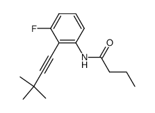 N-(2-(3,3-dimethylbut-1-ynyl)-3-fluorophenyl)butyramide结构式