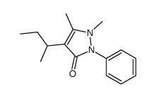 4-butan-2-yl-1,5-dimethyl-2-phenylpyrazol-3-one结构式