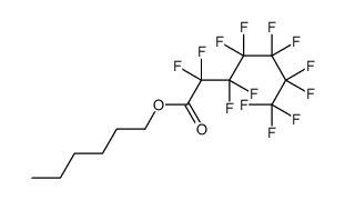 hexyl 2,2,3,3,4,4,5,5,6,6,7,7,7-tridecafluoroheptanoate结构式