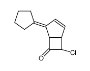 (1S,5S,7S)-7-chloro-4-cyclopentylidenebicyclo[3.2.0]hept-2-en-6-one结构式