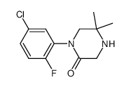 1-(5-Chloro-2-fluorophenyl)-5,5-dimethylpiperazin-2-one结构式