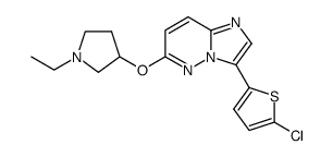 3-(5-chloro-thiophen-2-yl)-6-(1-ethyl-pyrrolidin-3-yloxy)-imidazo[1,2-b]pyridazine Structure