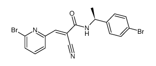 (S,E)-N-(1-(4-bromophenyl)ethyl)-3-(6-bromopyridin-2-yl)-2-cyanoacrylamide Structure