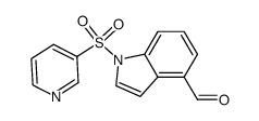1-(pyridine-3-ylsulfonyl)-1H-indole-4-carbaldehyde结构式