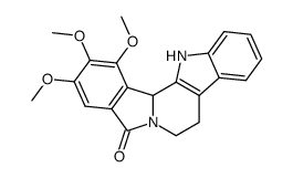 1,2,3-trimethoxy-7,8,13,13b-tetrahydro-benzo[1,2]indolizino[8,7-b]indol-5-one结构式