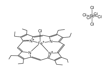 {(octaethylporphyrin)Fe(III)Cl} hexachloroantimonate Structure