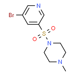 1-(5-bromopyridin-3-ylsulfonyl)-4-Methylpiperazine结构式