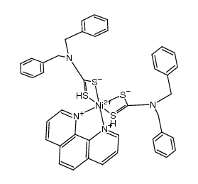 [Ni(N,N-dibenzyldithiocarbamate)2(1,10-phenanthroline)]结构式