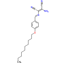 2-AMINO-1-(1-AZA-2-(4-DECYLOXYPHENYL)VINYL)ETHENE-1,2-DICARBONITRILE structure