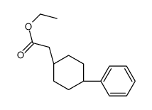 Cyclohexaneacetic acid, 4-phenyl-, ethyl ester, trans- Structure