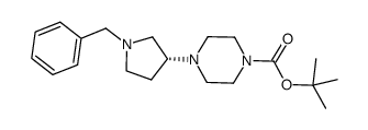 tert-butyl (R)-4-(1-benzylpyrrolidin-3-yl)piperazine-1-carboxylate结构式