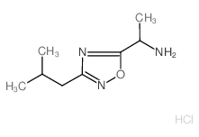 [1-(3-Isobutyl-1,2,4-oxadiazol-5-yl)ethyl]amine hydrochloride structure