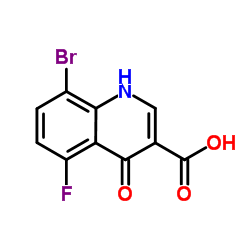 8-Bromo-5-fluoro-4-hydroxy-3-quinolinecarboxylic acid Structure