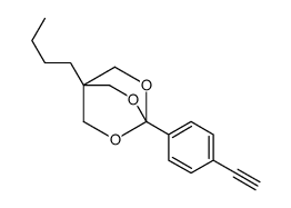 2,6,7-Trioxabicyclo(2.2.2)octane, 4-butyl-1-(4-ethynylphenyl)- Structure