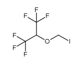 iodomethyl 2,2,2-trifluoro-1-(trifluoromethyl)ethyl ether结构式