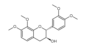 (2R,3S)-2,3-trans-3-hydroxy-3',4',7,8-tetramethoxyflavan Structure