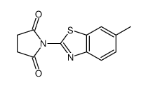 1-(6-methyl-1,3-benzothiazol-2-yl)pyrrolidine-2,5-dione结构式