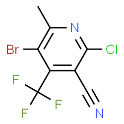 5-Bromo-2-chloro-6-methyl-4-(trifluoromethyl)nicotinonitrile Structure