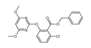 benzyl 2-chloro-6-(4,6-dimethoxypyrimidin-2-yl)oxy benzoate结构式