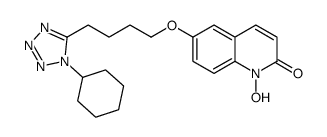 6-[4-(1-cyclohexyltetrazol-5-yl)butoxy]-1-hydroxyquinolin-2-one Structure