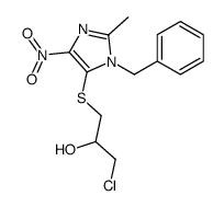 1-(3-benzyl-2-methyl-5-nitroimidazol-4-yl)sulfanyl-3-chloropropan-2-ol Structure
