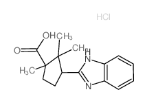 3-(1H-Benzoimidazol-2-yl)-1,2,2-trimethyl-cyclopentanecarboxylic acid hydrochloride Structure