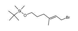 (2E)-1-bromo-6-tert-butyldimethylsilyloxy-3-methyl-2-hexene结构式