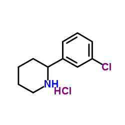 2-(3-CHLOROPHENYL)PIPERIDINE HYDROCHLORIDE Structure