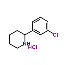 2-(3-CHLOROPHENYL)PIPERIDINE HYDROCHLORIDE结构式