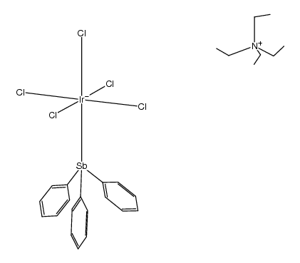 tetraethylammonium pentachloro(triphenylstibine)iridate(IV) Structure