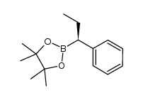 (S)-4,4,5,5-tetramethyl-2-(1-phenylpropyl)-1,3,2-dioxaborolane Structure