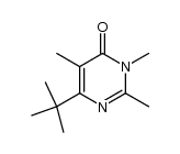 2,3,5-trimethyl-6-t-butylpirimidin-4(3H)-one结构式