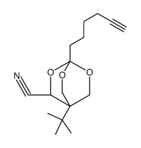 1-tert-butyl-4-hex-5-ynyl-3,5,8-trioxabicyclo[2.2.2]octane-2-carbonitrile Structure