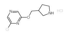 2-Chloro-6-(3-pyrrolidinylmethoxy)pyrazine hydrochloride Structure