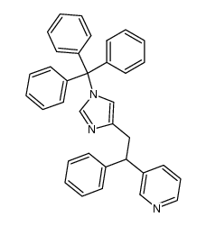 3-(1-phenyl-2-(1-trityl-1H-imidazol-4-yl)ethyl)pyridine结构式