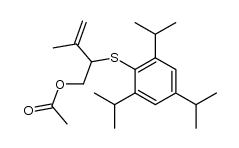 3-methyl-2-((2,4,6-triisopropylphenyl)thio)but-3-en-1-yl acetate结构式
