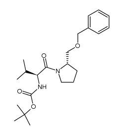 2-benzyloxymethyl-N-(N-tert-butoxycarbonyl-L-valinyl)pyrrolidine Structure