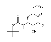 [N-(t-butoxycarbonyl)L-phenylalanine]chlorohydrine结构式