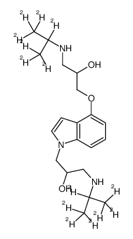 N-(3-Isopropylamino-2-hydroxypropyl) Pindolol-d14结构式