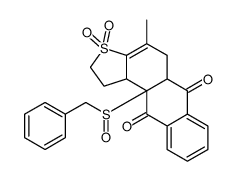 11a-benzylsulfinyl-4-methyl-3,3-dioxo-2,5,5a,11b-tetrahydro-1H-naphtho[3,2-e][1]benzothiole-6,11-dione Structure