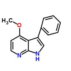 4-Methoxy-3-phenyl-1H-pyrrolo[2,3-b]pyridine结构式