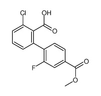 2-chloro-6-(2-fluoro-4-methoxycarbonylphenyl)benzoic acid结构式